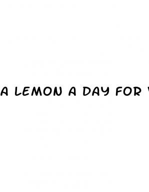a lemon a day for weight loss