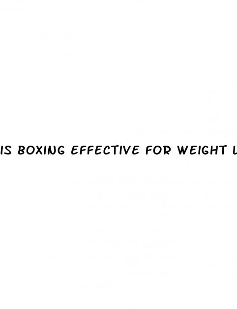is boxing effective for weight loss