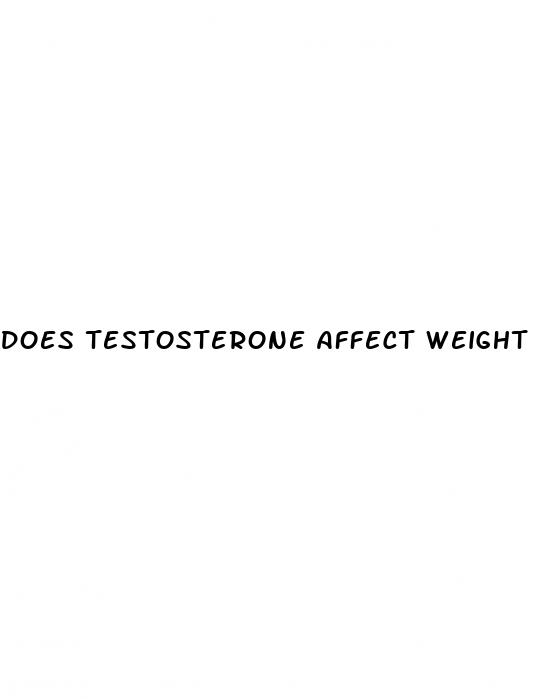 does testosterone affect weight loss