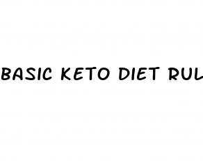 basic keto diet rules