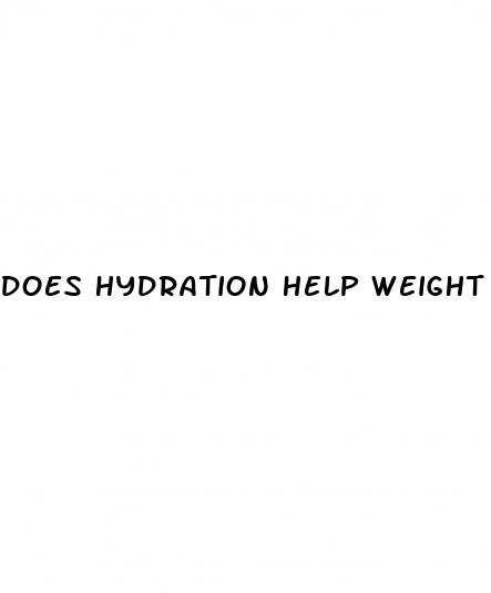 does hydration help weight loss