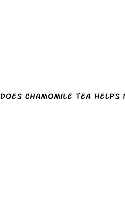 does chamomile tea helps in weight loss