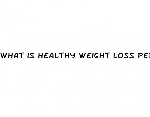 what is healthy weight loss per week