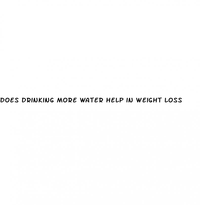does drinking more water help in weight loss