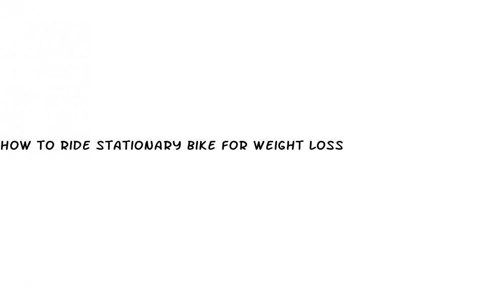 how to ride stationary bike for weight loss