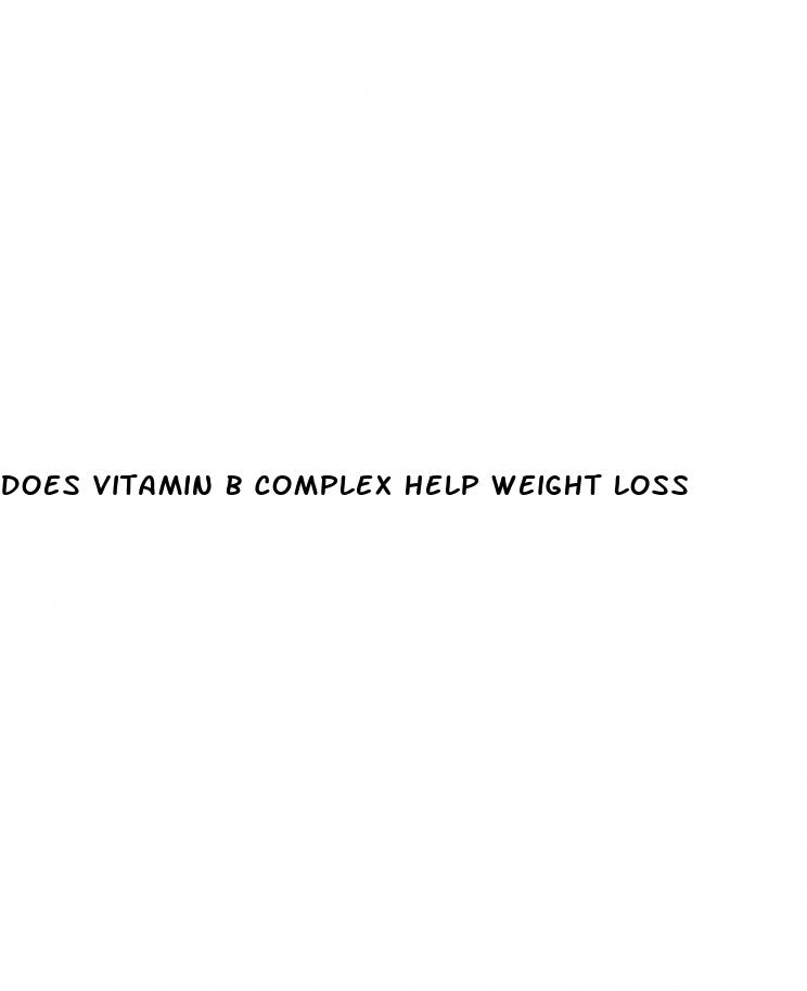 does vitamin b complex help weight loss