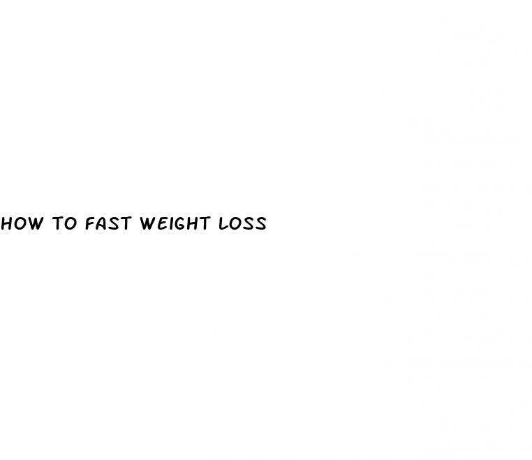 how to fast weight loss