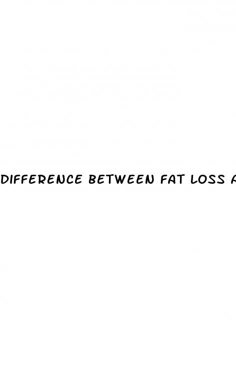 difference between fat loss and weight loss