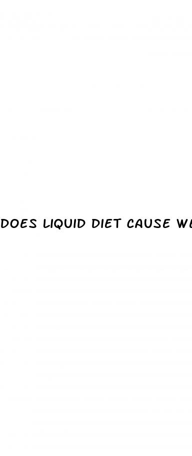 does liquid diet cause weight loss