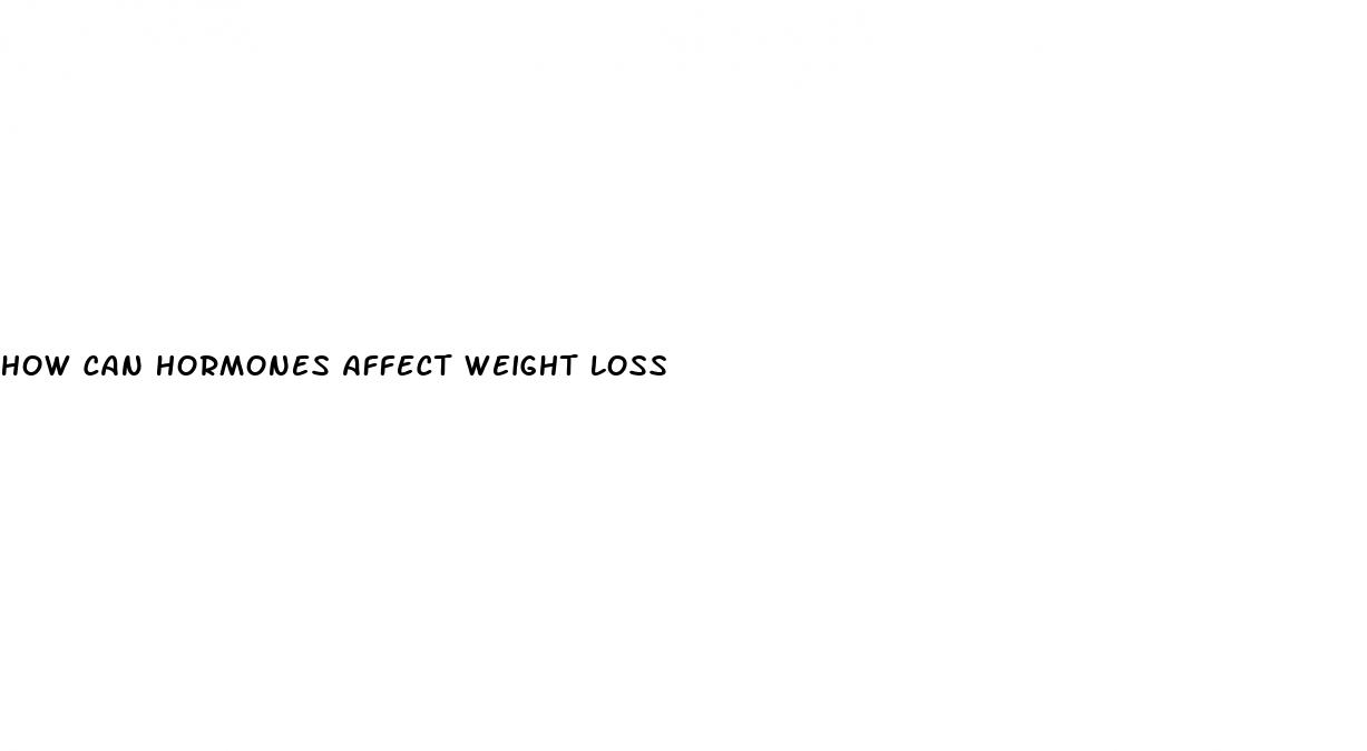 how can hormones affect weight loss