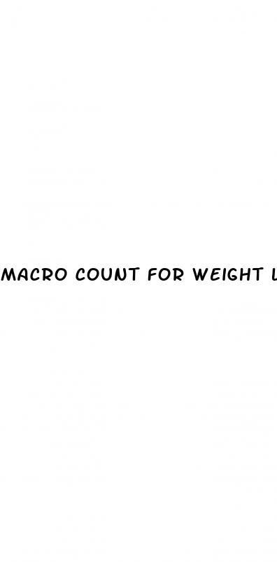 macro count for weight loss