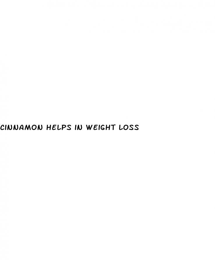 cinnamon helps in weight loss