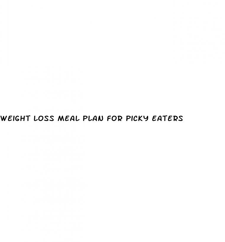 weight loss meal plan for picky eaters