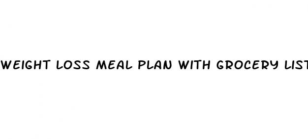 weight loss meal plan with grocery list