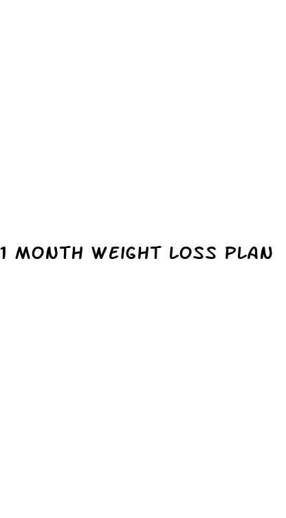 1 month weight loss plan