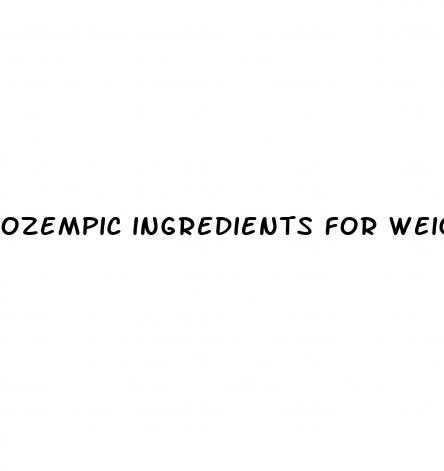 ozempic ingredients for weight loss