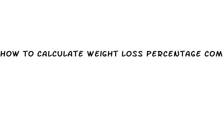 how to calculate weight loss percentage competition