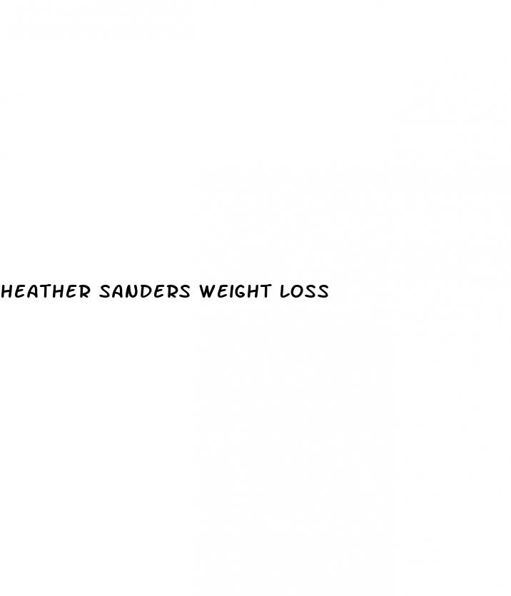 heather sanders weight loss