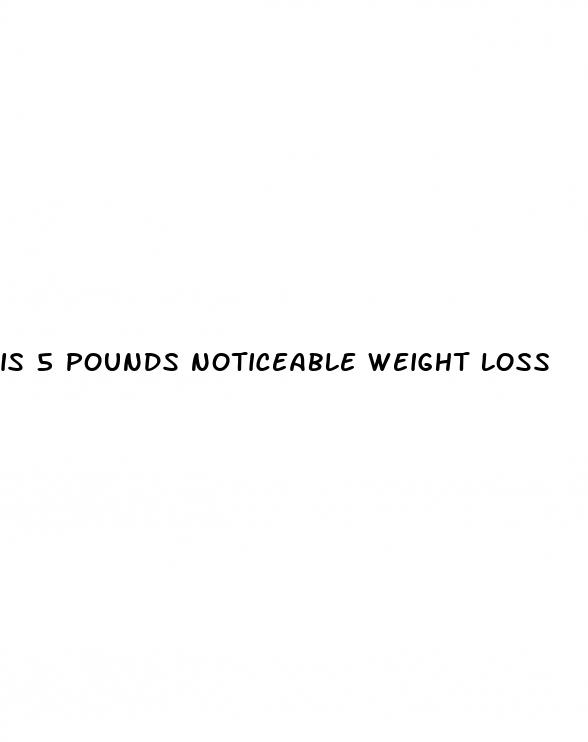 is 5 pounds noticeable weight loss
