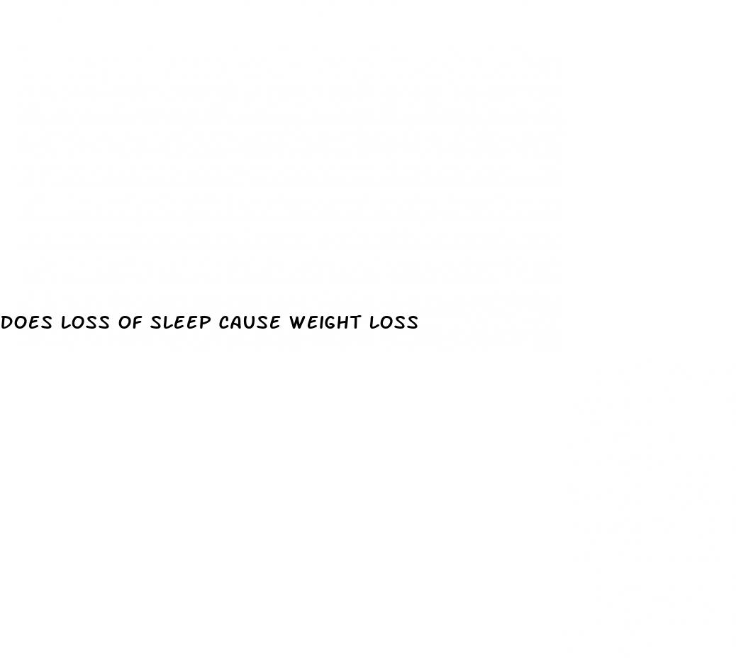 does loss of sleep cause weight loss