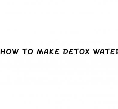 how to make detox water for weight loss