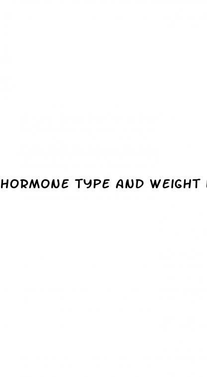hormone type and weight loss
