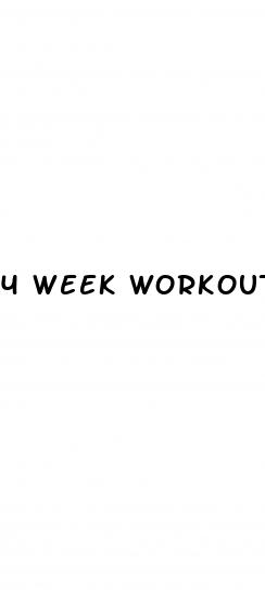 4 week workout plan for weight loss
