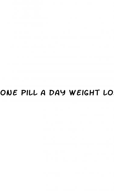 one pill a day weight loss