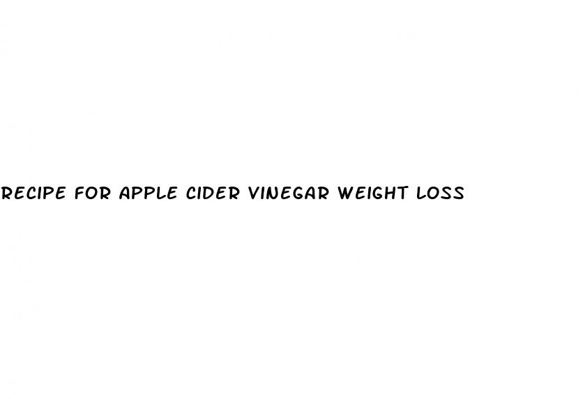 recipe for apple cider vinegar weight loss