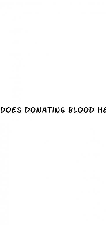 does donating blood help with weight loss