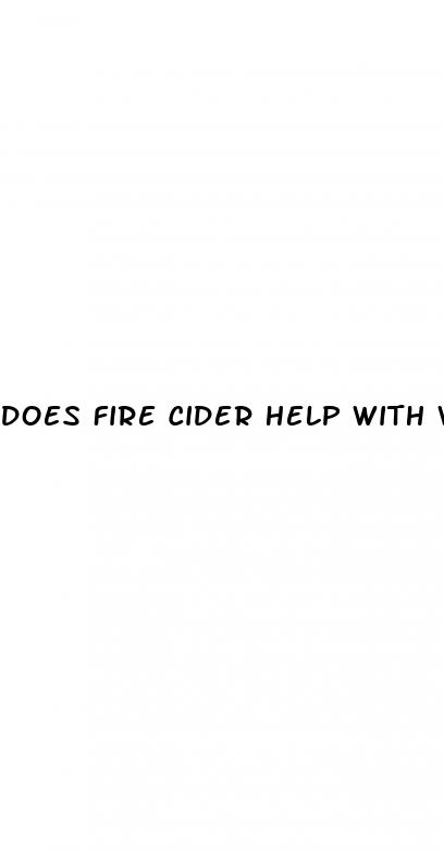 does fire cider help with weight loss