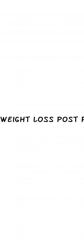 weight loss post pregnancy
