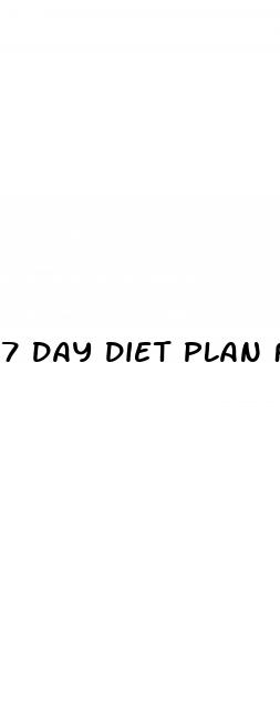 7 day diet plan for weight loss pdf