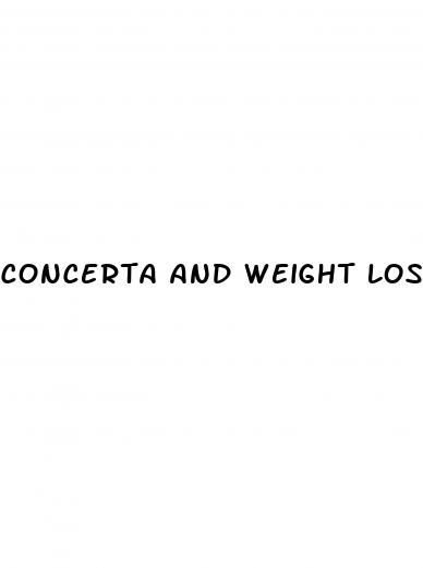 concerta and weight loss