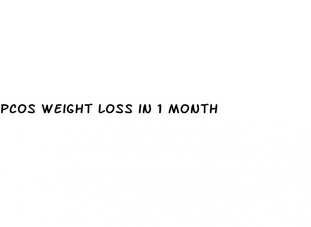 pcos weight loss in 1 month