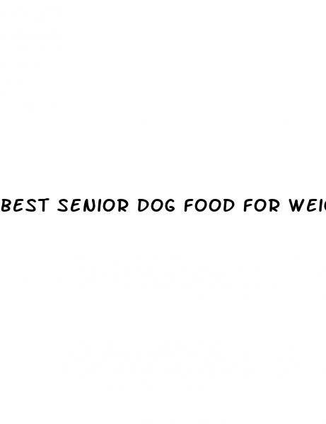 best senior dog food for weight loss