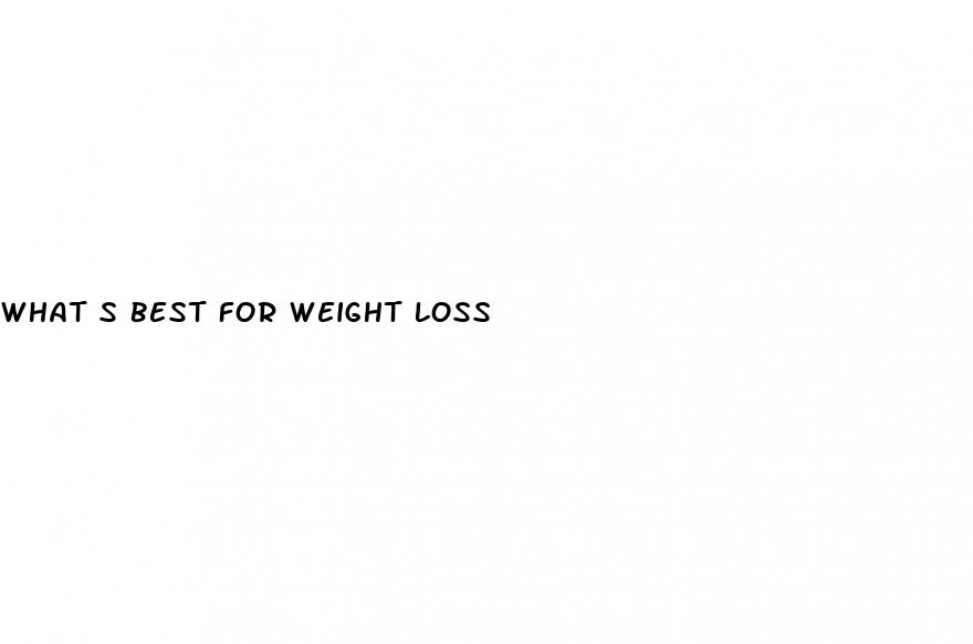 what s best for weight loss