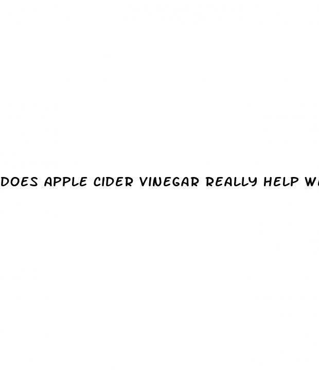 does apple cider vinegar really help weight loss