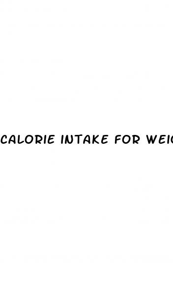 calorie intake for weight loss female