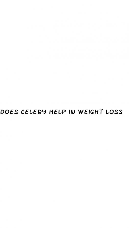 does celery help in weight loss