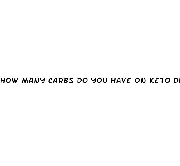 how many carbs do you have on keto diet
