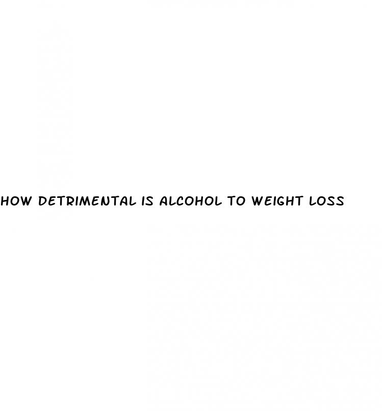how detrimental is alcohol to weight loss