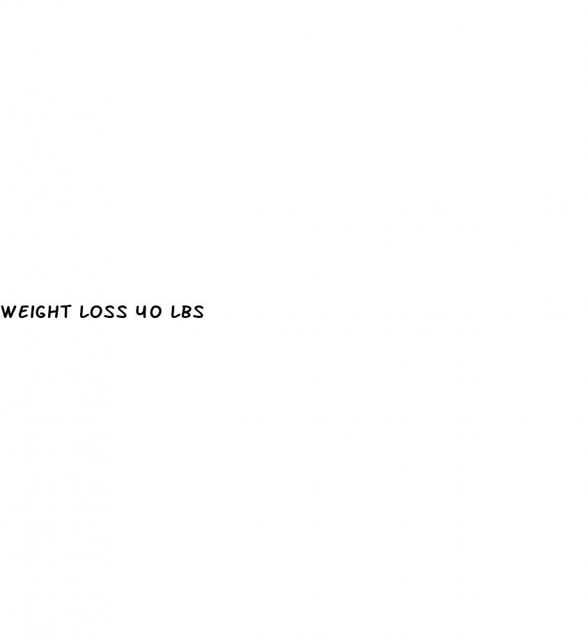 weight loss 40 lbs