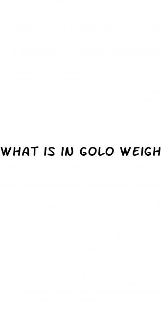 what is in golo weight loss product