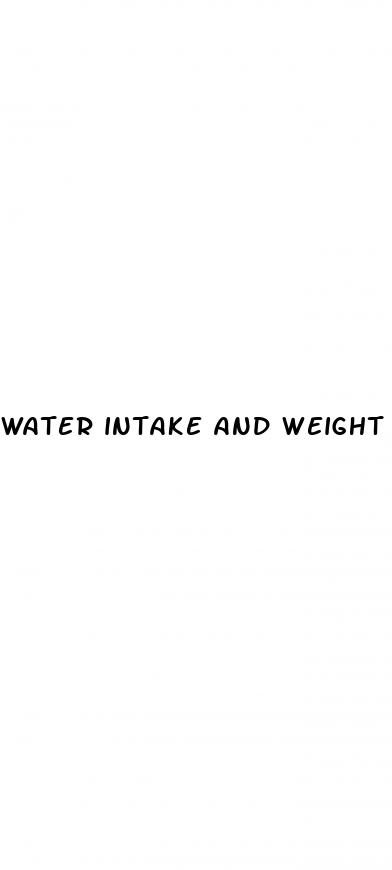 water intake and weight loss