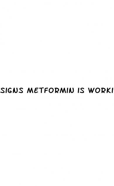 signs metformin is working for weight loss