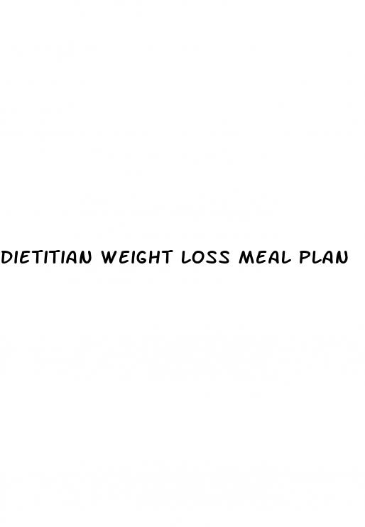 dietitian weight loss meal plan