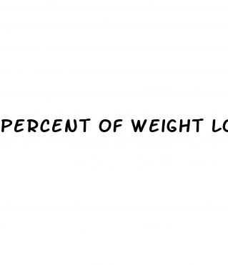 percent of weight loss
