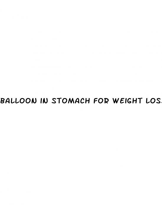 balloon in stomach for weight loss cost