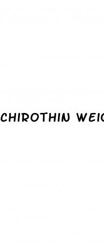 chirothin weight loss program cost